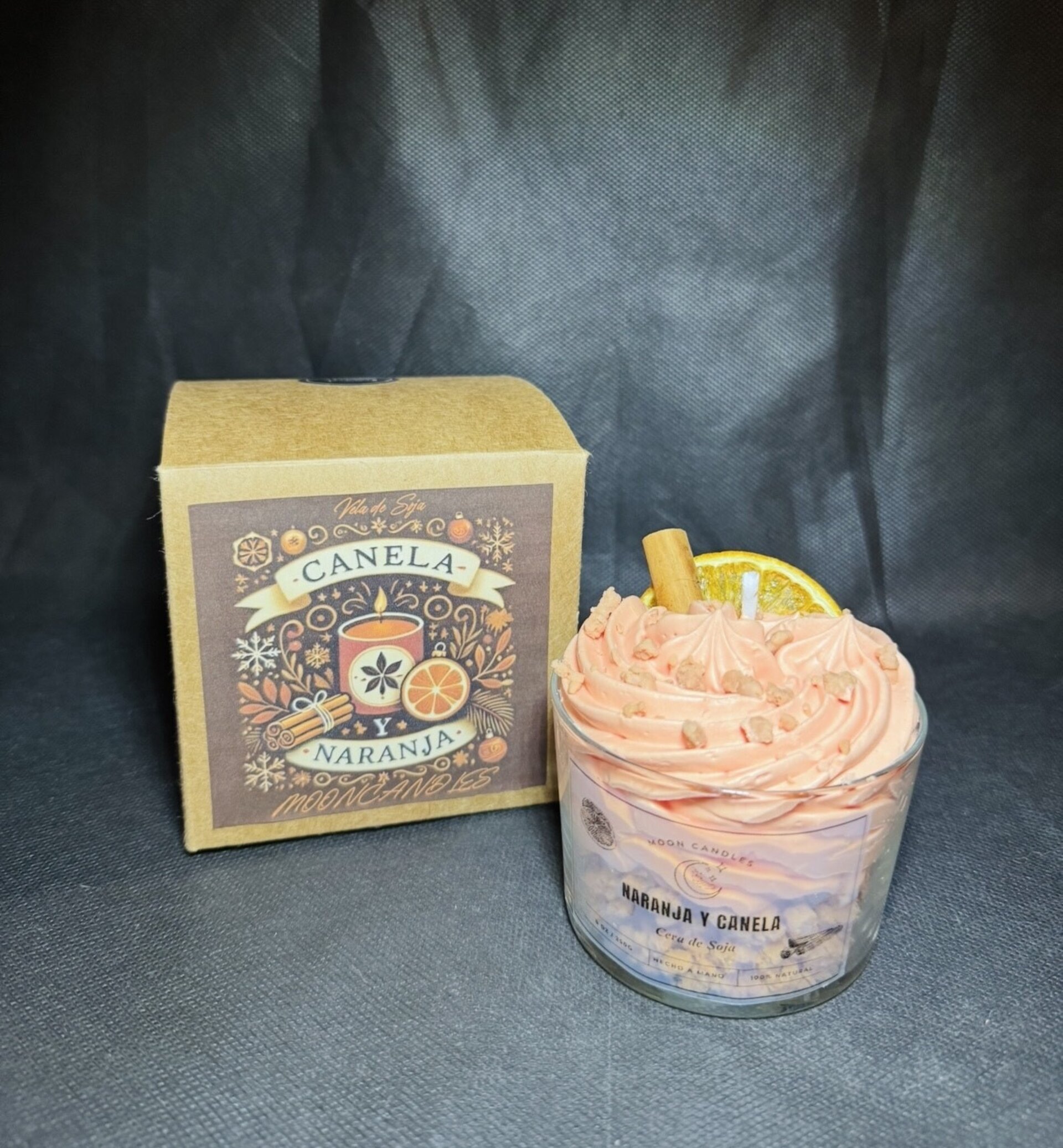 Vela gourmet - canela y naranja - 2